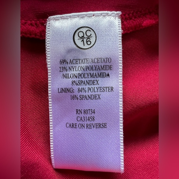 BCBG Women’s Size L Lined Dress Red - Picture 3 of 4